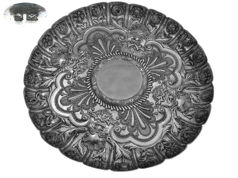 Portuguese Silver Charger Circa 1900